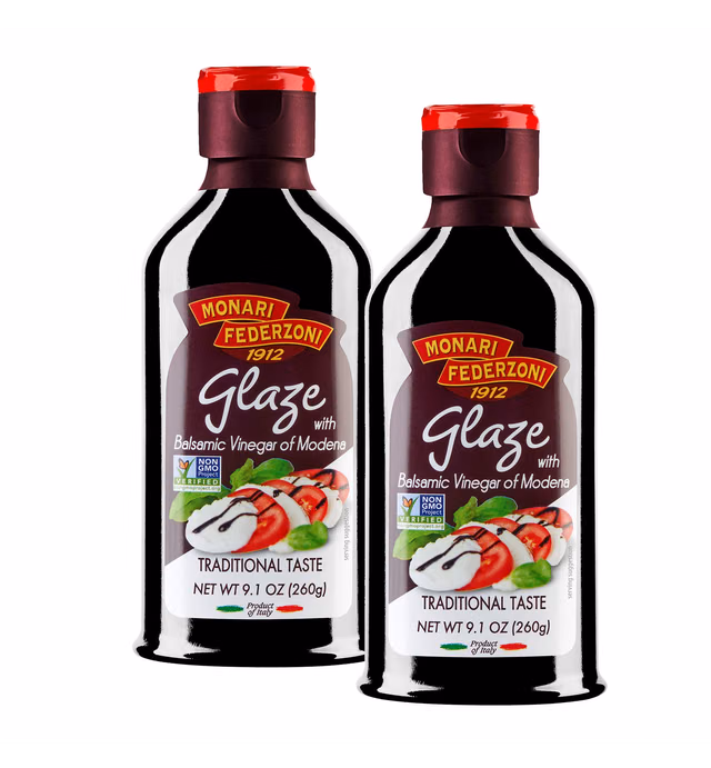 Monari Federzoni Glaze with Balsamic Vinegar of Modena, Product of Italy, Traditional Taste, 9.1 oz (Pack of 2)