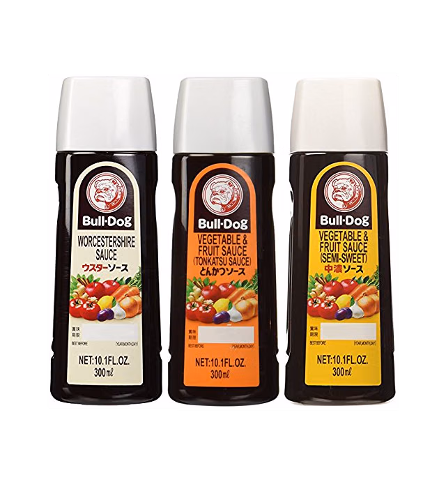 Bull-Dog Sauce Assort 3 kinds (Tonkatsu, Worcestershire, Chuno) 10.1 Fl. Oz. x 3