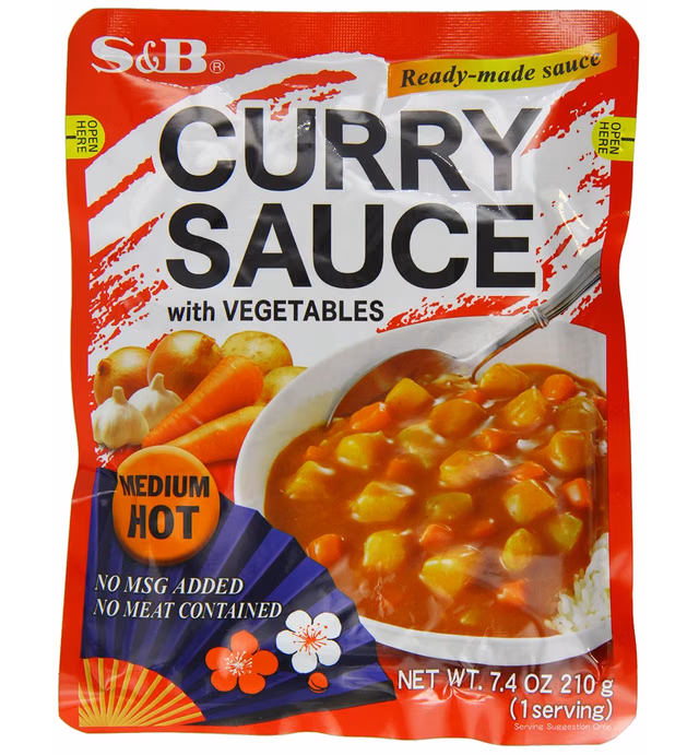 S&B Curry Sauce with Vegetables Medium Hot,7.4 Ounce (Pack of 10)