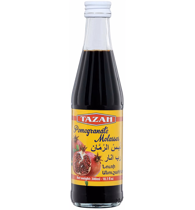 Tazah Pomegranate Molasses 10 fl oz - 300ml - No Added Sugar 100% Natural Pure Lebanese Molasses