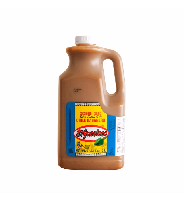 El Yucateco XXXtra Hot Habanero Sauce, 67.63 oz, 11,250 Average Scoville Units, Gluten Free, Sugar Free