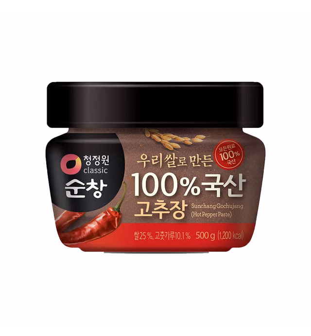 Chung Jung One Gochujang Paste, Premium Korean Red Chili Paste with 100% Korean Ingredients, 500g (1.1lb) (1 Pack)
