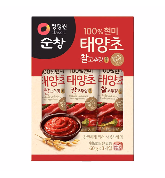 Taeyangcho Red Chili Paste Gold, Tube Type (3 Pack of 2.11 Oz) By Chung-Jung-One