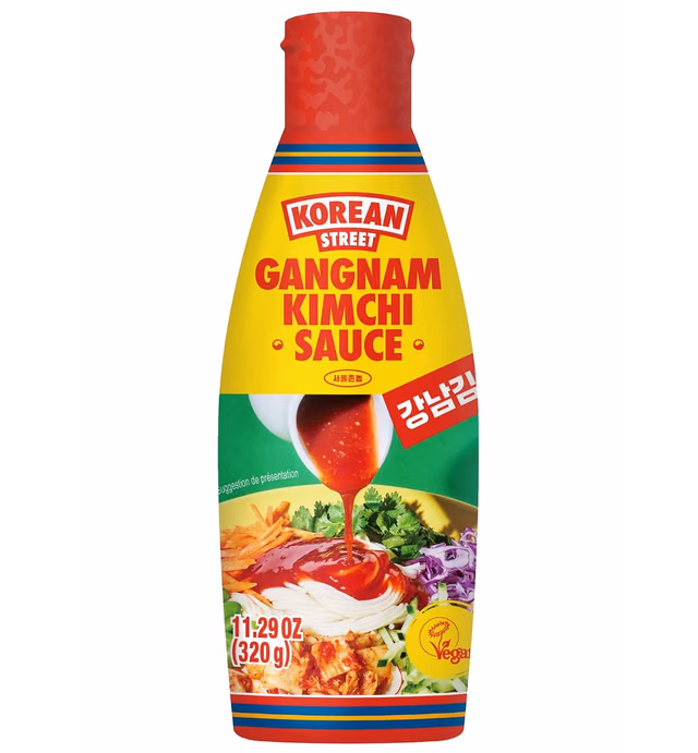 Korean Street Gangnam Kimchi Sauce 11.29 OZ / 320g - Korean Chilli Sauce Punchy Flavors Combined Sour, Salty, and Spicy Flavors Light and Crisp, Unique Blend of Aromatic Spices, Versatile Sauce for Dishes