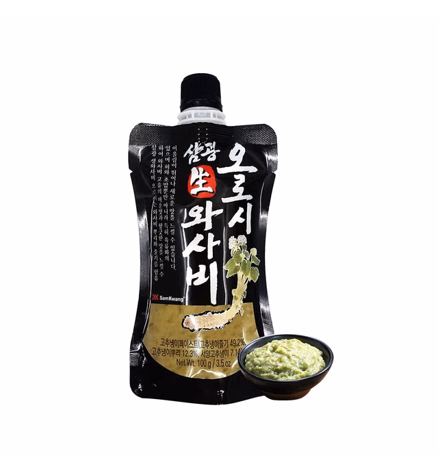 Wasabi Paste 3.53 oz Pack, Authentic Japanese Wasabi flavor in Tube for Steak, Sushi, Sashimi, Poke, even with Snacks Spicy Sauce Easy to Carry KOREAN BBQ