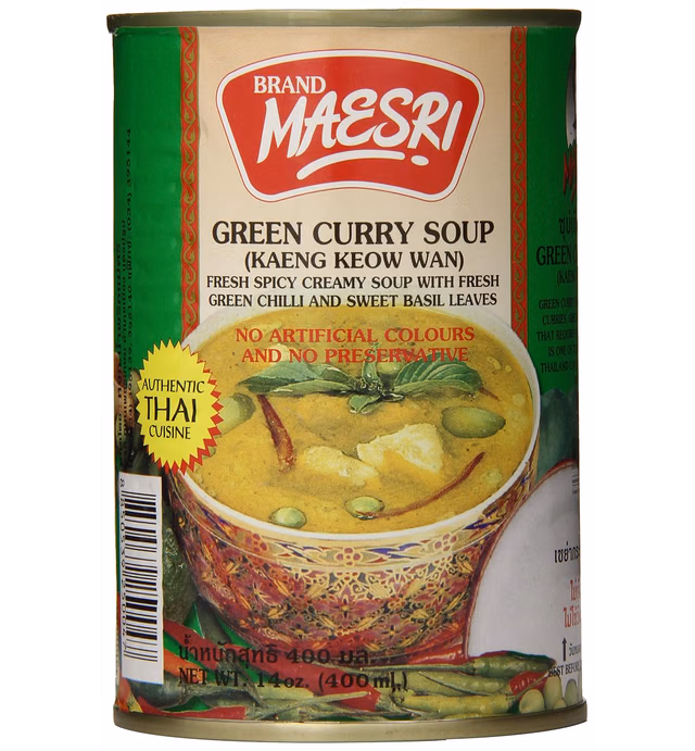 MaeSri Green Curry Soup, 14 Ounce (Pack of 12)