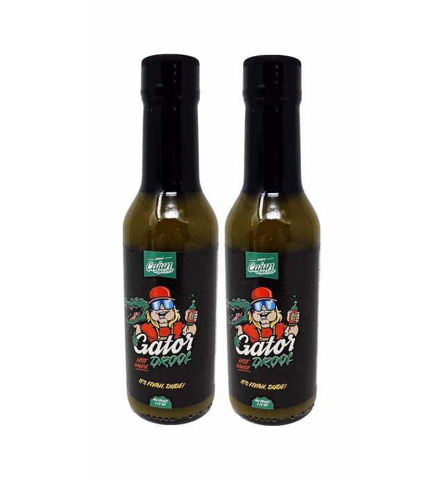 Cajun Two Step - StaleKracker - Gator Drool Hot Sauce 5oz - Pack of 2