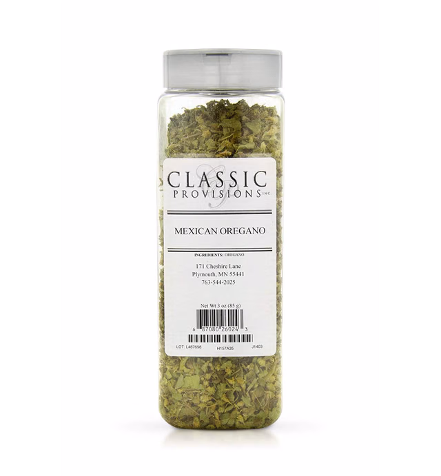 Classic Provisions Spices, Mexican Oregano Dried Whole Leaves – 3oz Shaker – Rich in Flavor for Snacks, Chicken, Salsa, Guacamole, and More