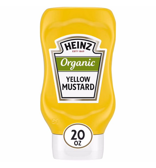 Heinz Organic Yellow Mustard (20 oz Bottles, Pack of 6)