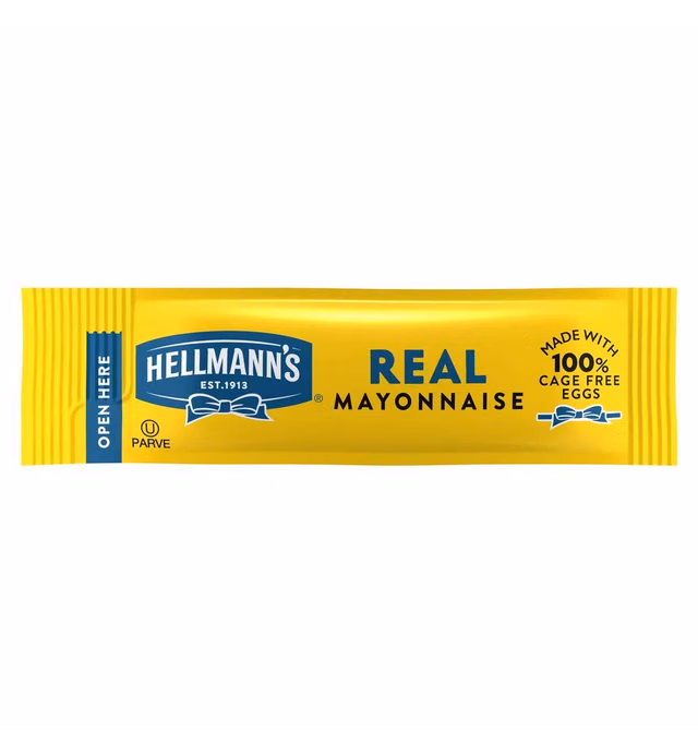 Hellmann's Real Mayonnaise Stick Packets Easy Open, Made with 100% Cage Free Eggs, Gluten Free, 0.38 oz, Pack of 210