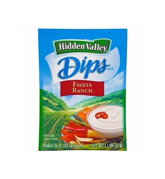 Hidden Valley Dip Mix, Fiesta ranch 1.1 oz (Pack of 3)