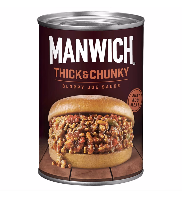 Manwich Sloppy Joe Sauce, Thick and Chunky, Canned Sauce, 15.5 oz