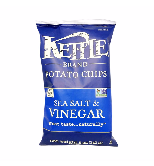 Kettle Brand Potato Chips, Sea Salt & Vinegar, 5 oz