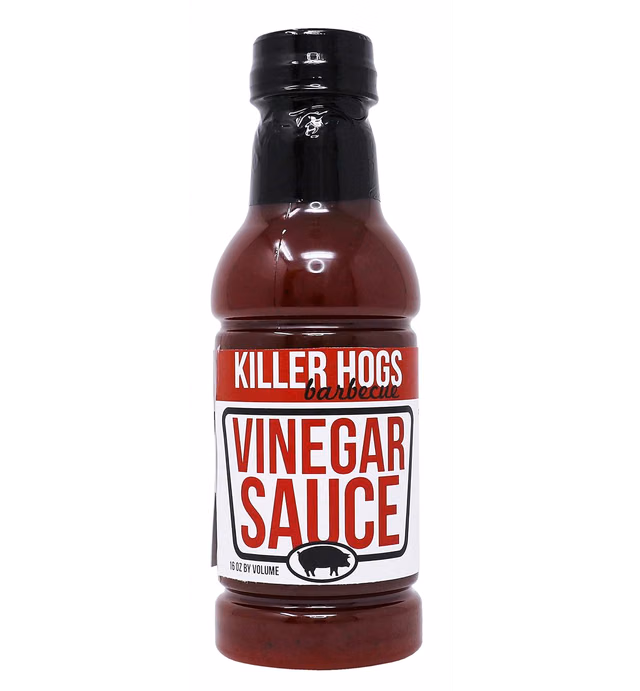 Killer Hogs Vinegar Sauce | Championship Grill and BBQ Sauce for Beef, Steak, Burgers, Pork, and Chicken | Sweet and Tangy and Spicy | 16 Ounces