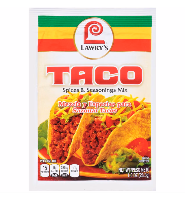 Lawry's Taco Spices & Seasonings Mix, 1 oz (Pack of 12)