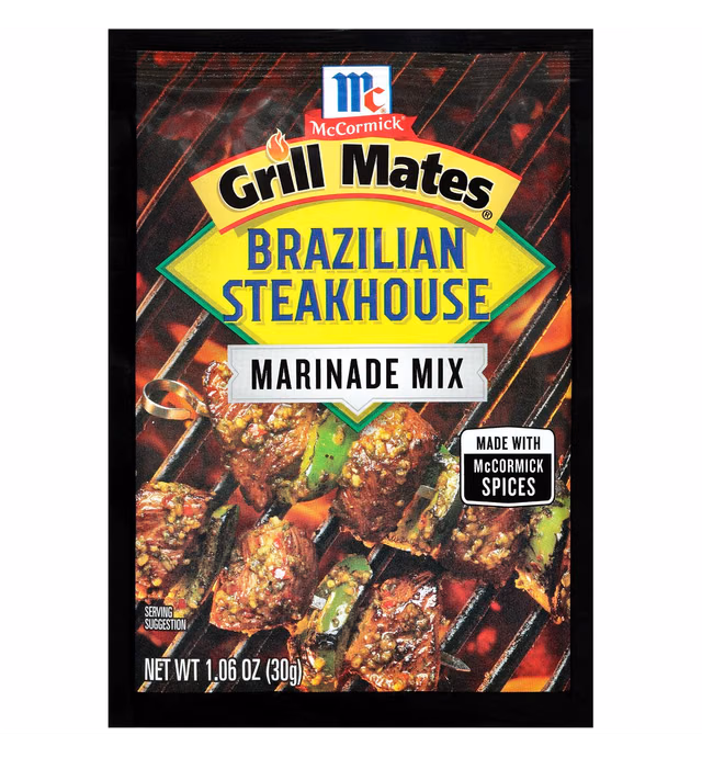 McCormick Grill Mates Brazilian Steakhouse Marinade, 1.06 oz, Pack of 12