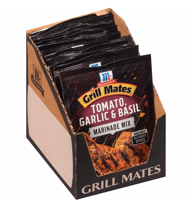 McCormick Grill Mates Tomato, Garlic & Basil Marinade, 0.87 oz (Pack of 12)