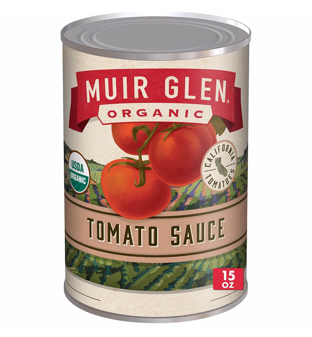 Muir Glen Organic Tomato Sauce, 15 oz. (Pack of 12)
