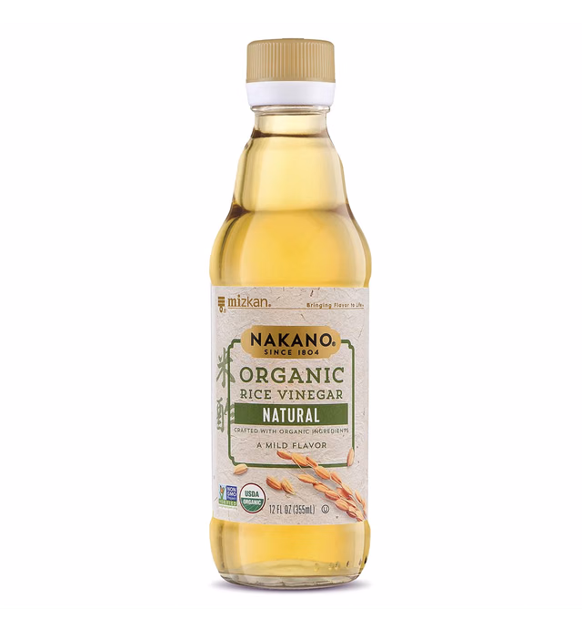 Nakano Natural Organic Rice Vinegar, Vinegar for Stir Fry Sauce, Salad Vinaigrette and Marinade, Cooking Vinegar to Use in Recipes, 12 FL OZ