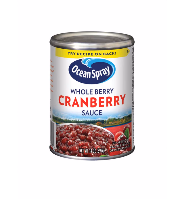 Ocean Spray Whole Berry Cranberry Sauce, 14 Ounce Can