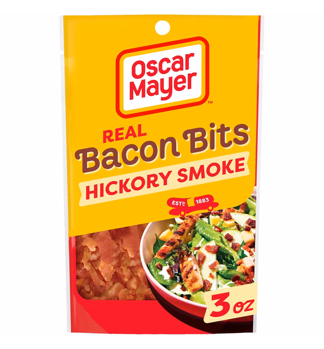 Oscar Mayer Real Bacon Bits (3 oz Bag, 0.5-1 Cup of Bacon Pieces)