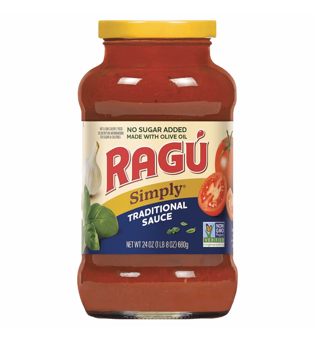 Ragu Simply Pasta Sauce, Traditional, 24 Oz