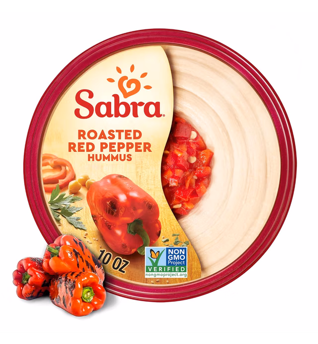 Sabra Roasted Red Pepper Hummus, 10 Oz Tub