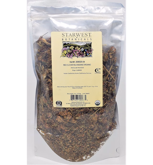 Organic Red Clover Blossom Whole