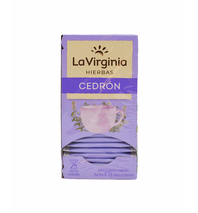 LA VIRGINIA Teas Cedron 2 Pack / Lemon Verbena Tea, 25 Tea Bags