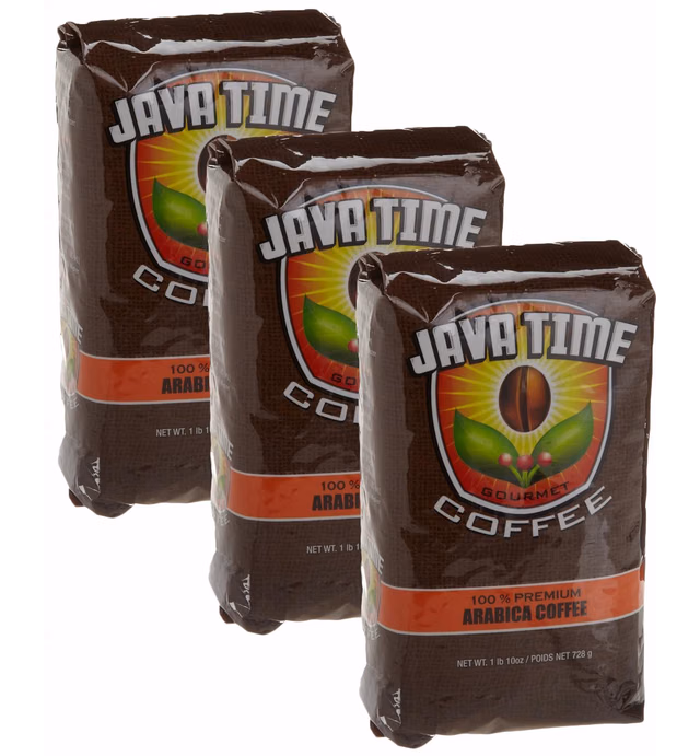 Java Time Gourmet Coffee, 26-Ounce (Pack of 3)
