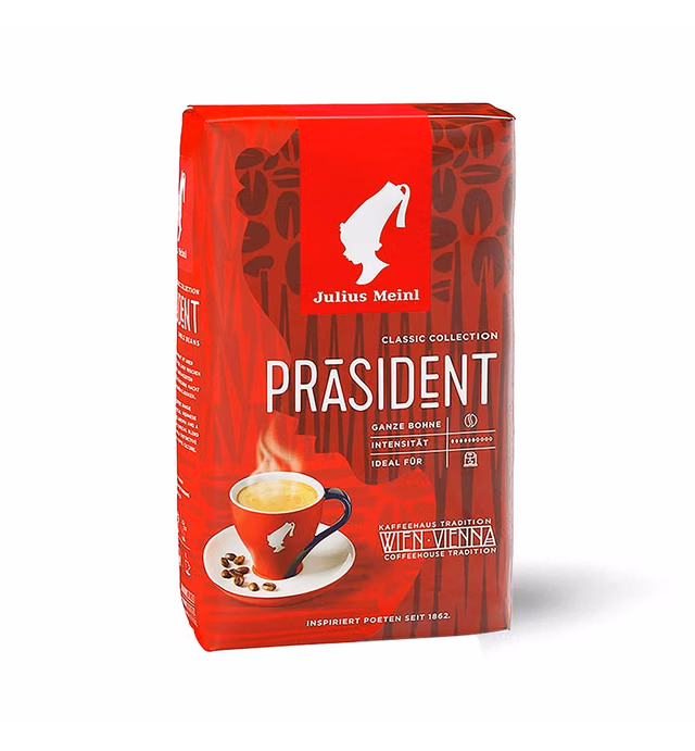 Julius Meinl: "Präsident", Classic Viennese Medium Roast Coffee Beans, 500g / 17.6oz (1)