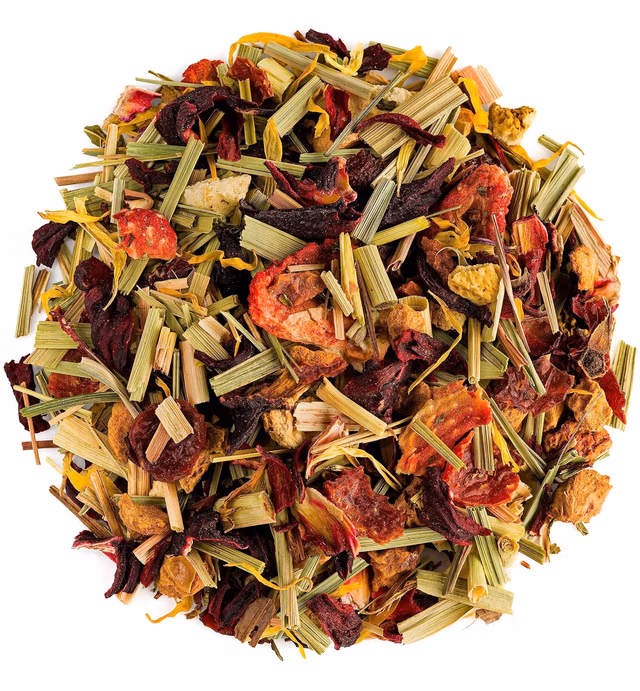 Red Berry Organic Fruit Tea - Fruit Tea Tisane - Fruity Herbal Infusion - Red Berries Tea Red Berry Tea Red Fruits Tea
