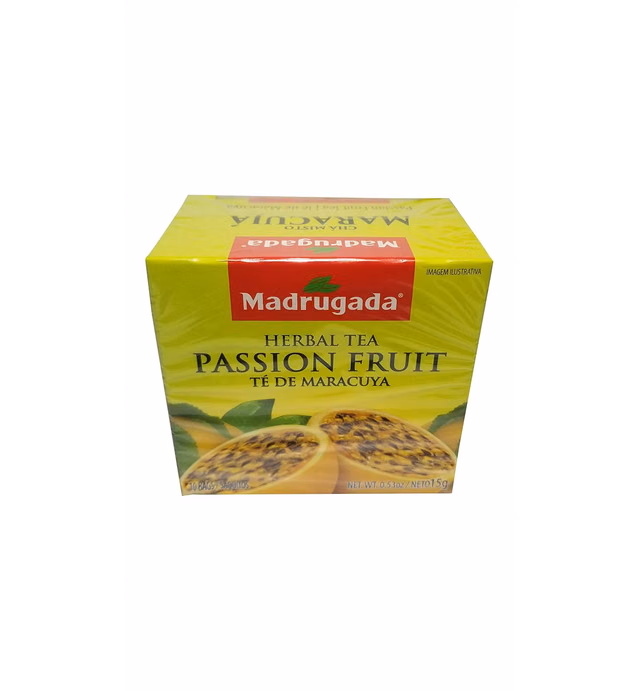 Madrugada Passion Fruit Tea 10 tea bags - Chá de Maracujá 10 sachês - Madrugada - 0.5oz (15g) GLUTEN FREE
