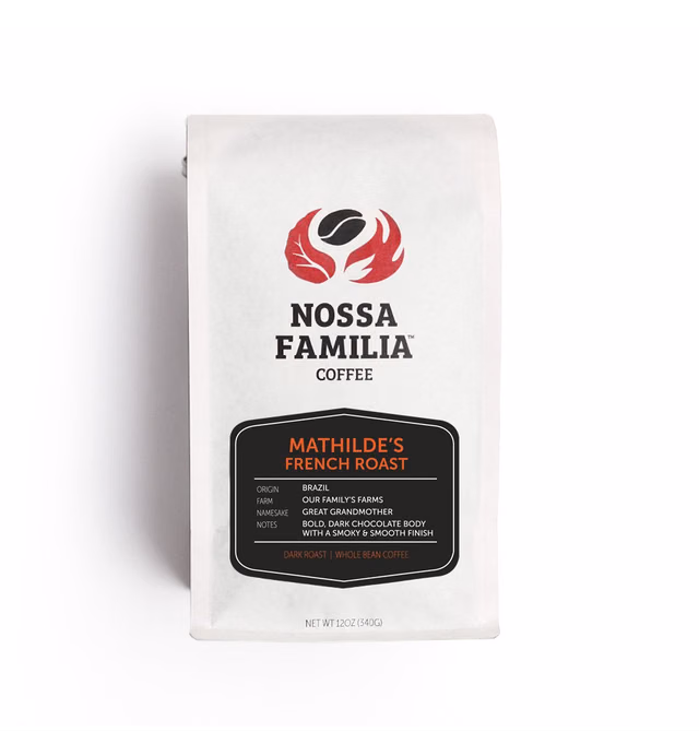 Dark-Roast Coffee French Roast, Mathilde's 12oz Whole Bean