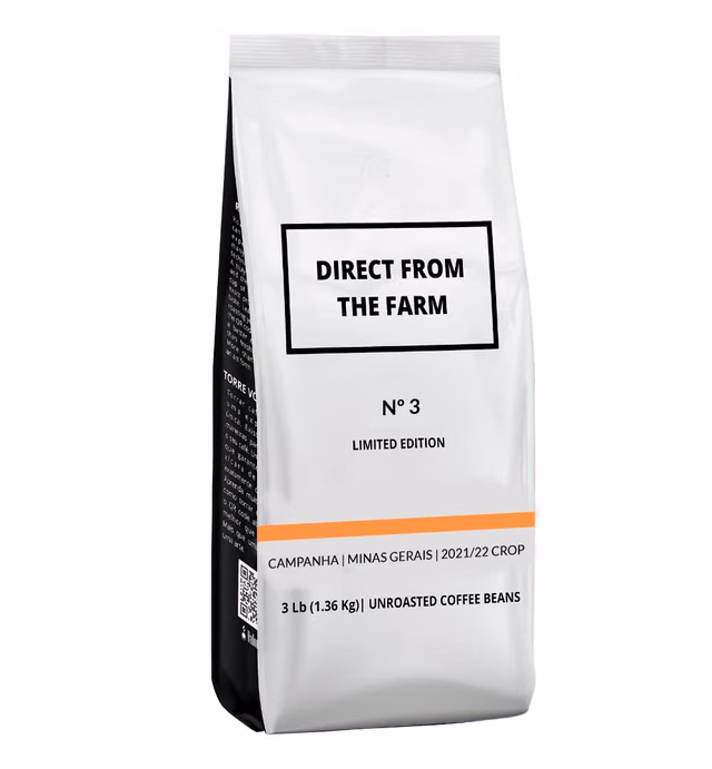 Unroasted Green Coffee Beans │ Specialty Grade Arabica Coffee for Home Roasting │ Brazil │ Maximum Freshness & Rich Flavor | DIRECT FROM THE FARM | Limited Edition Nº 3 │ 3lb 1.36kg