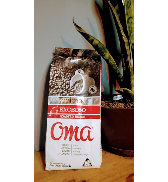 OMA Excelso Colombian Coffee 500gr-17.6 oz -Whole Beans