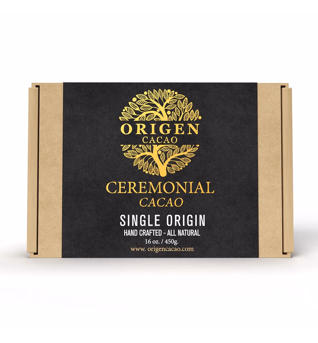 Origen 100% Pure Ceremonial Cacao | 16 Oz Ceremonial Grade Cacao - Granulated Form | Sugar Free- Anti Oxidant SuperFood | Ancient Indigenous Drink from the Arhuaco Tribe | Cacao Ceremonies