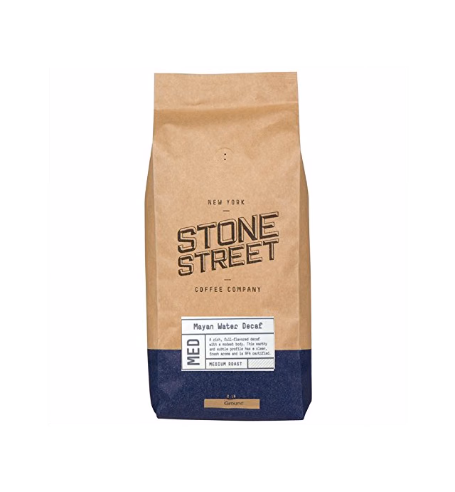 Stone Street Decaf Coffee, Ground, Swiss Water Process Naturally Decaffeinated Coffee, Medium Roast, 2 LB