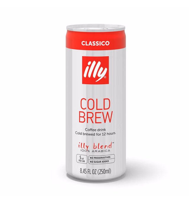 Illy Ready to Drink Coffee CLASSICO Cold Brew, Authentic Italian Coffee Made with 100 Arabica Coffee AllNatural No Preservatives Single Can, 8.5 Fl Oz
