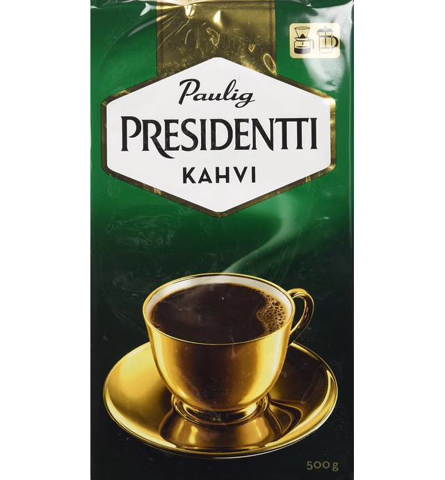 Paulig Presidentti Coffee Imported from Finland