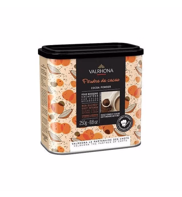 Valrhona Dutch Processed French Cocoa Powder. Chef’s Choice Cocoa Powder. Warm, Red Color, Pure, Dark, Intense Flavor. Poudre de Cacao. Great for Desserts and Hot Chocolate. Kosher. 250g (Pack of 1)
