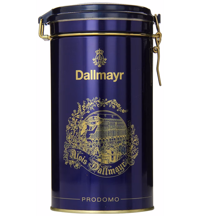 Dallmayr Prodomo Ground Coffee Gift Tin, Blue, 17.6 Ounce