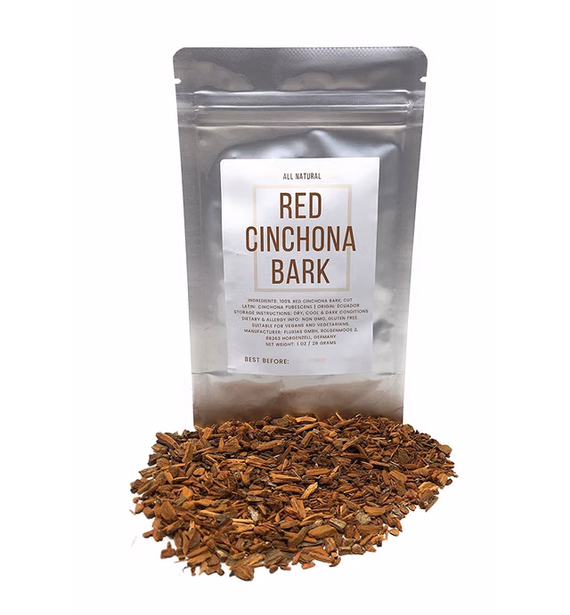 Red Cinchona Bark - Cut, Dried & Natural Cinchona Pubescens from Ecuador, also known as China-bark and Peruvian bark - Net Weight: 1 Oz / 28 Grams