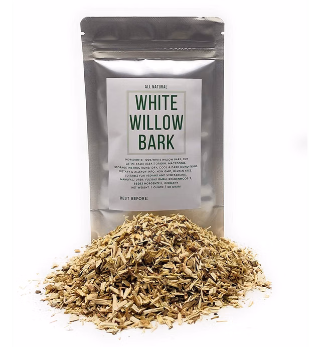 White Willow Bark - Dried, Cut, Natural Salix Alba - Origin: Macedonia - Net Weight: 1oz/28g
