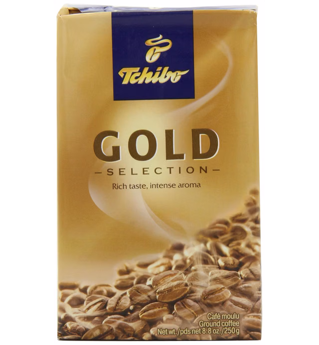 Tchibo Gold Selection Ground Coffee, 8.8-Ounce Packages (Pack of 4)