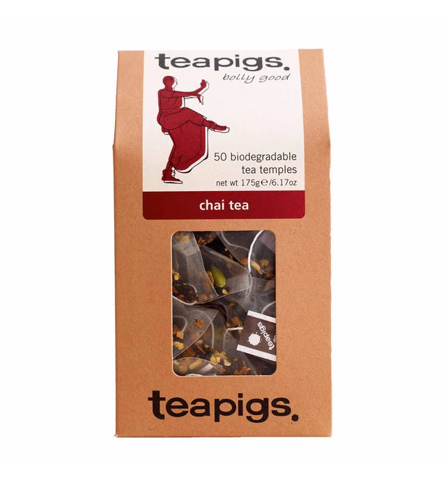 Teapigs Chai Tea Bags Made With Whole Leaves 50 Count (Pack of 1)