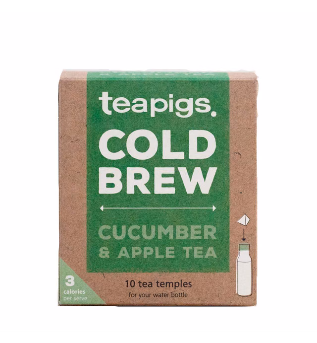 Teapigs Cucumber & Apple Cold Brew Made With Whole Leaves (6 Packs of 10 Tea Bags)