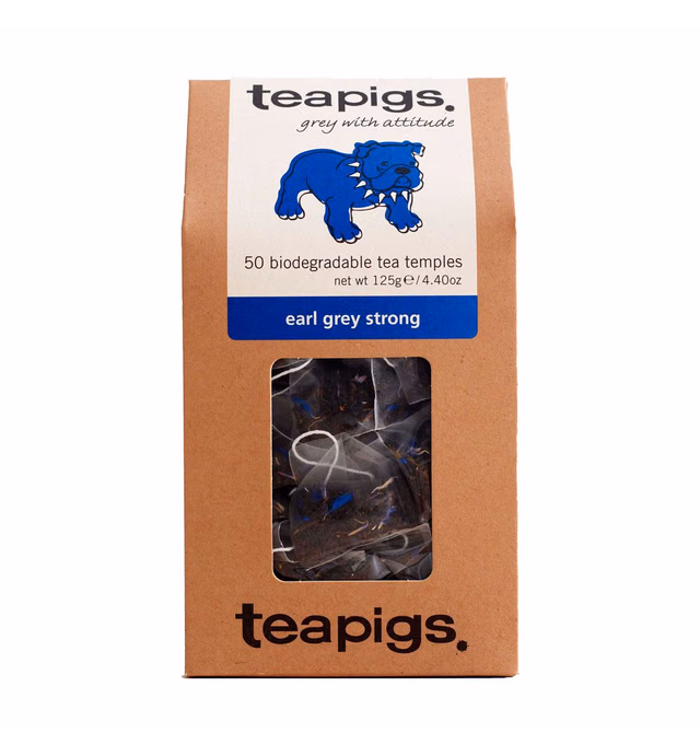 Teapigs Earl Grey Strong Tea Made with Whole Leaves (1 Pack of 50 Tea Bags)