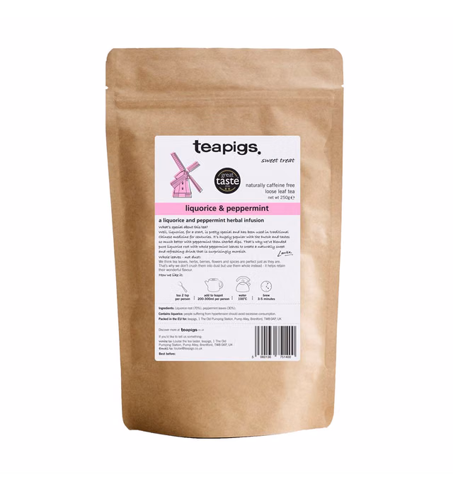 Teapigs Liquorice and Peppermint Loose Tea Made with Whole Leaves (1 Packs of 250g)