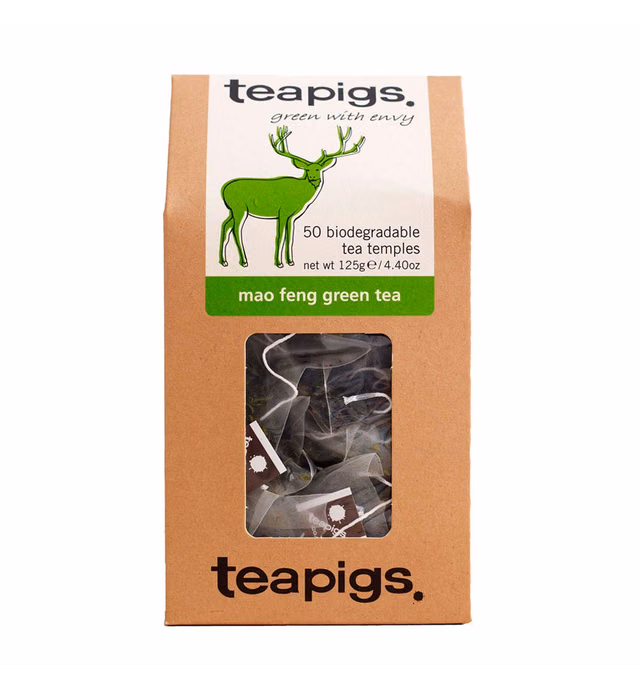 Teapigs Mao Feng Green Tea Bags Made With Whole Leaves (1 Pack of 50 Teabags)